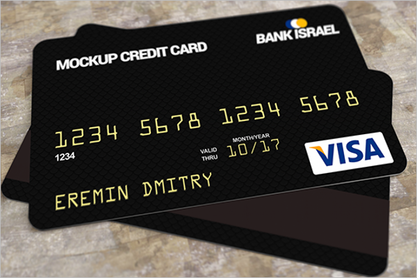 FreeÂ Credit Card Mockup PSD