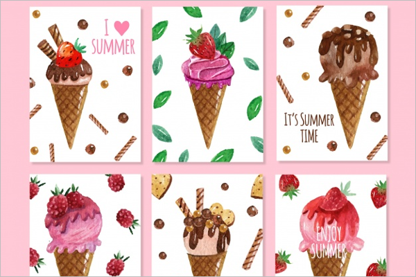 Free Ice cream Cone Card Collection