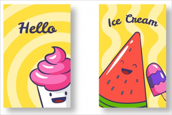 Great Ice Cream Cone Card Template