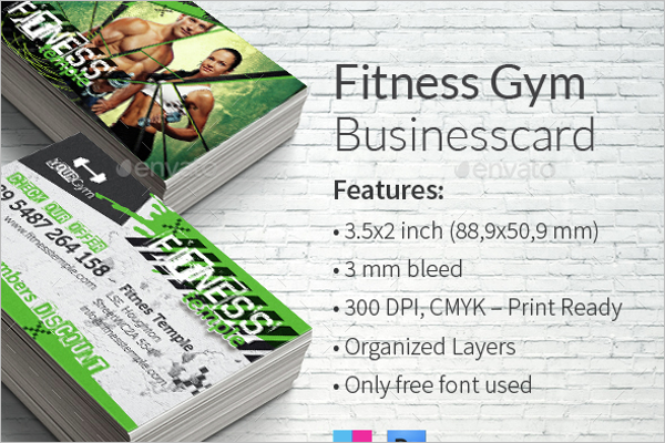 Gym PSD Business Card Template