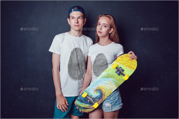 High ResolutionÂ Skateboard Mockup Design