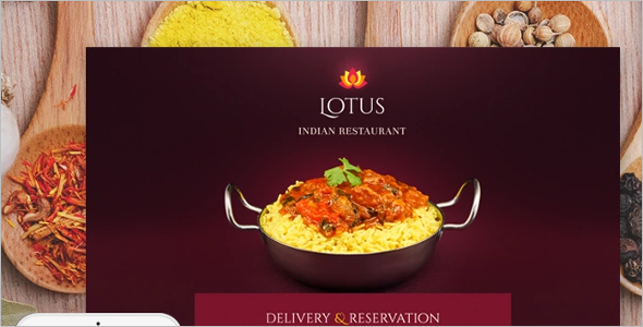 Indian Restaurant Landing Page Template