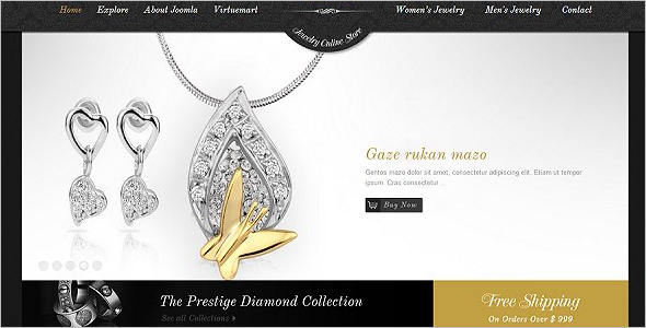 Luxury Jewelry VirtuMart Theme