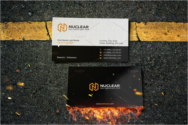Nuclear Electric Business Card Template