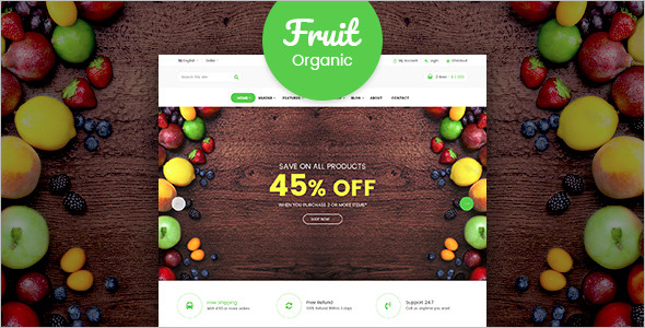 Organic Fruits WordPress Theme