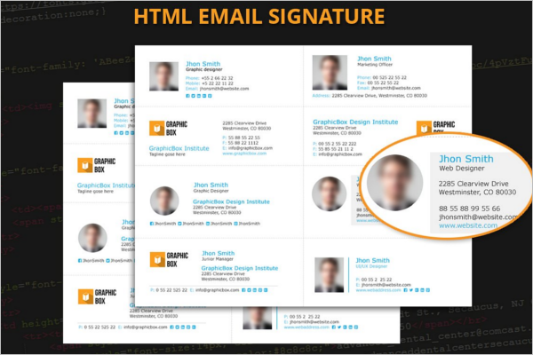 PSD Email SignatureÂ HTML Â Format
