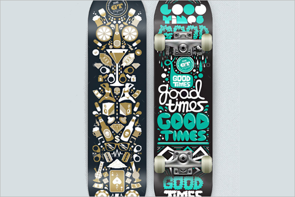 PSDÂ Skateboard Mockup Design