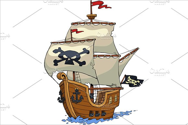 Pirate Ship Vector Design