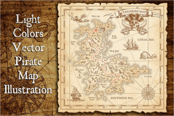 Pirate Treasure Map Design