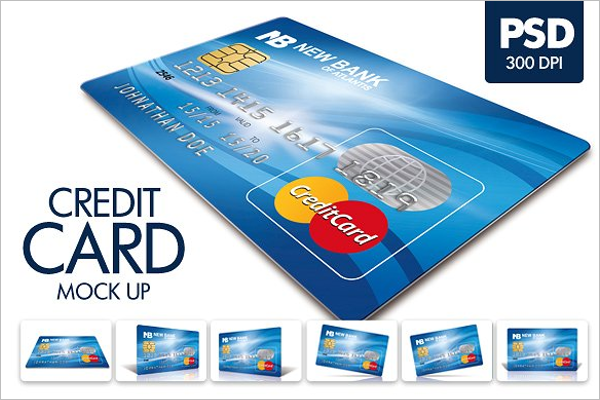 Plastic Credit Card Mockup Design