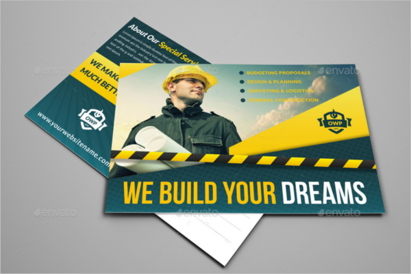 Professional Construction Business Postcard