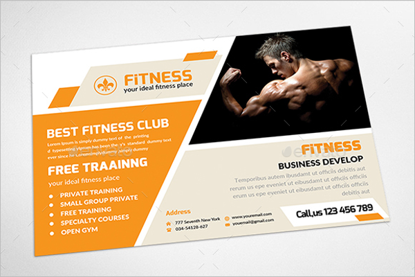 Promoting Fitness Postcard Template