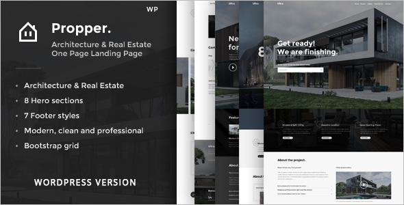 Real Estate Architecture Landing Page Theme