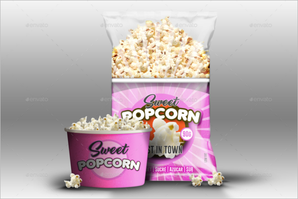 Realistic Popcorn Mock up