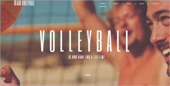 Responsive Volleyball WordPress Theme