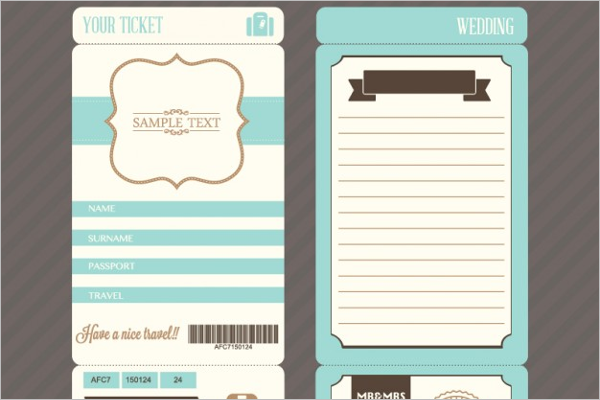 Sample Ticket Mockup Design