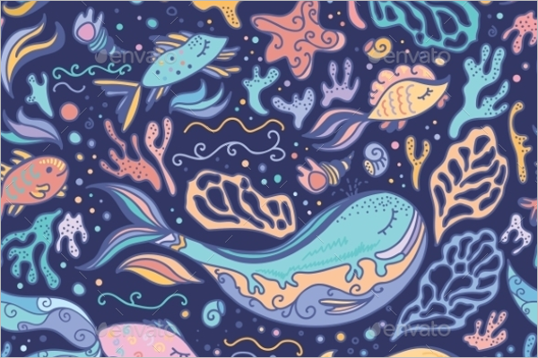 Sea Animals Tropical Pattern