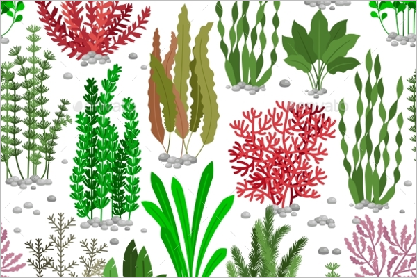 Seaweed Seamless Pattern