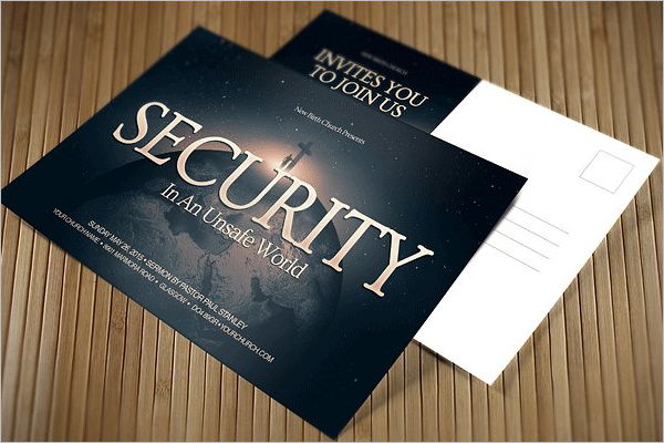 Security Postcard Template