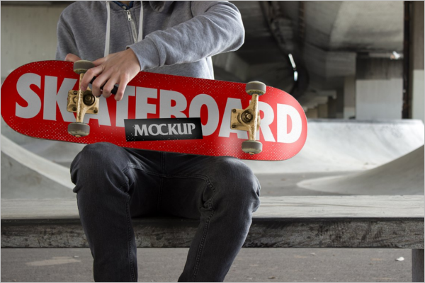 Skateboard Mockup Design VectorÂ 