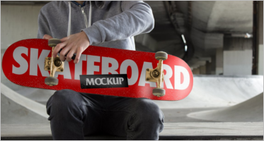 60+ Printable Skateboard Mockup Templates