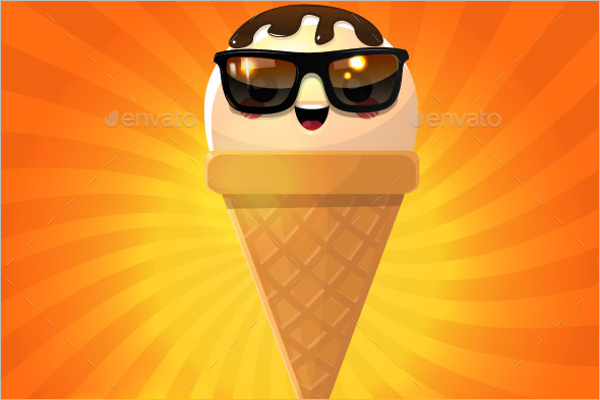 Stylish Ice Cream Cone Template