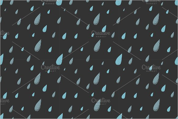 Vector Rain Drops Pattern