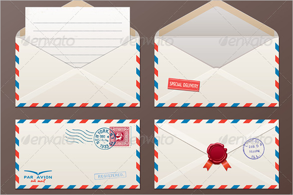 Vintage Mail Envelope Template
