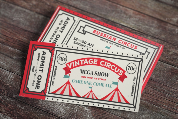 Vintage Ticket Mockup Template