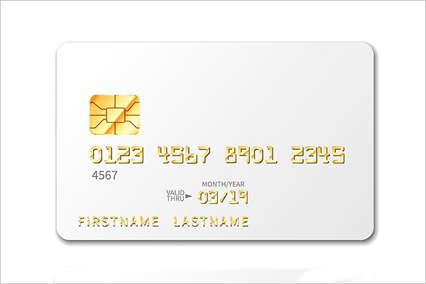 White Blank Credit Card Mockup