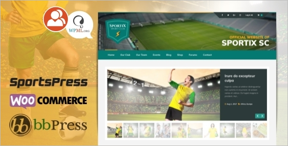 WordPress Themes for Sports Club