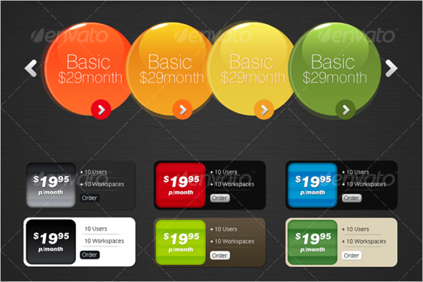 5 Pricing Table Design