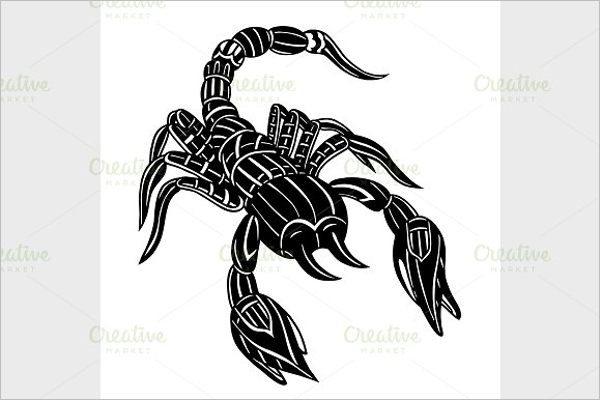 Abstract scorpion Tattoo Design