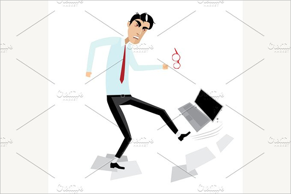 Angry Businessman Vector Design
