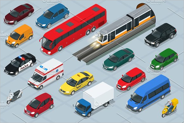 Automobile Icon Illustration Design