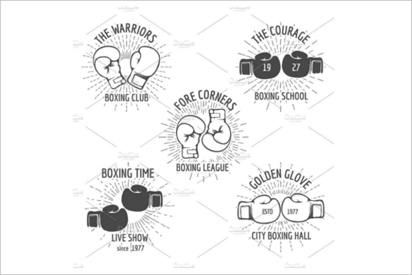 Boxing Glove Badge Template