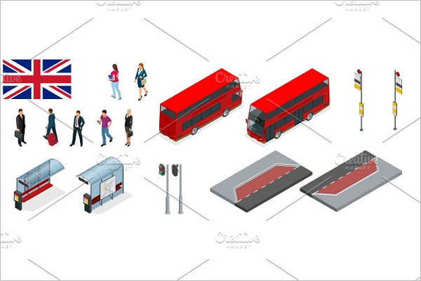 Bus Stop Vector Illustration