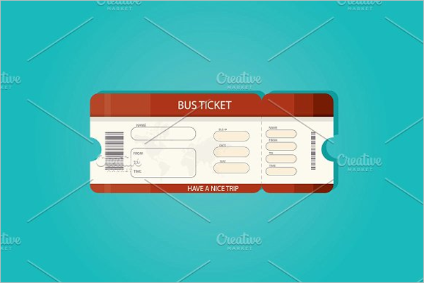Bus Ticket Illustration Vector