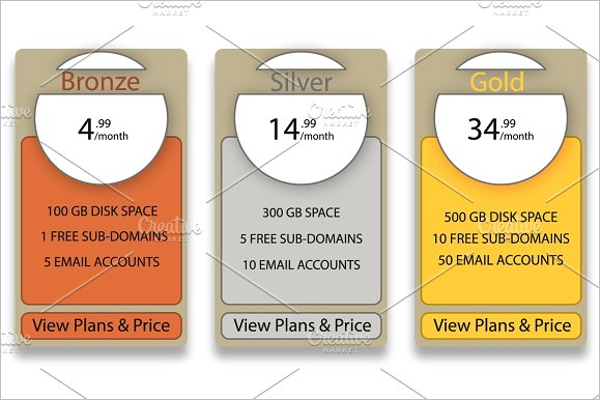 Business Pricing Table Template