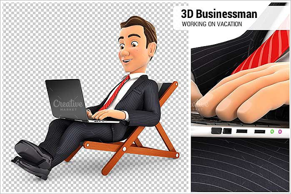 Businessman Working Character Design