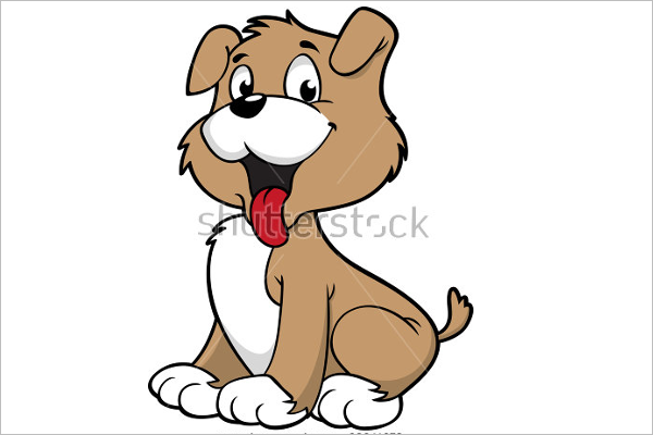 Charming Dog Cartoon Template