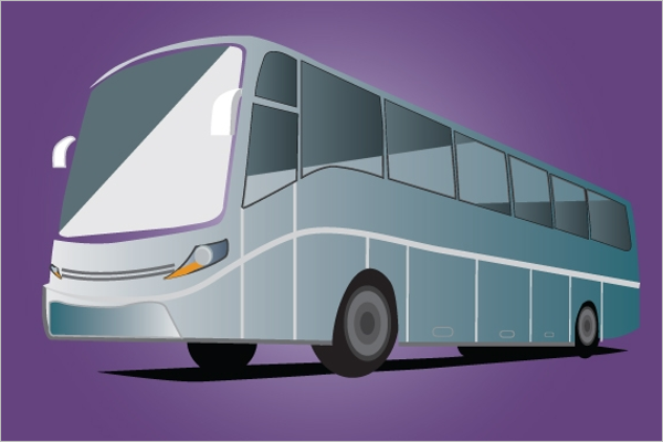 Clean Bus Illustration Vector