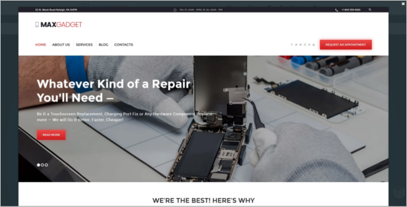 Computer Maintenance & Electronics Repair WordPress Theme