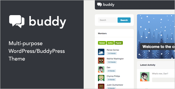 Creative BuddyPress WordPress Theme