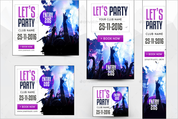 Dance Party Banner Template