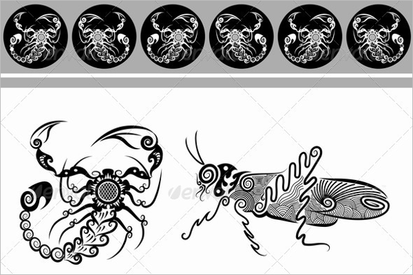 Decorative Tattoo Scorpion Designs