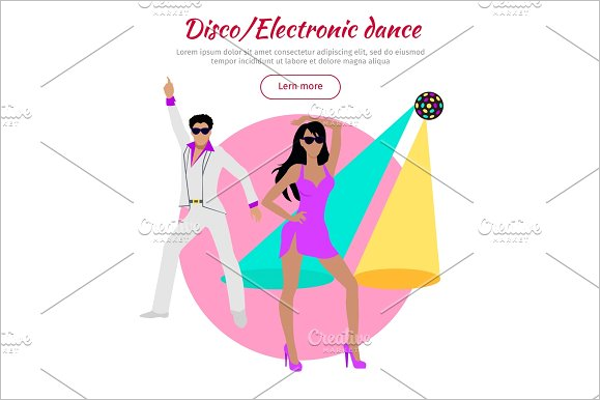 Disco Dance Banner Template