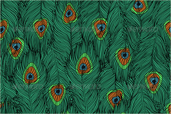 Feathers Pattern for Peacock