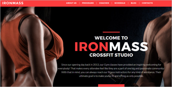 Fitness Body Building HTML 5 Template