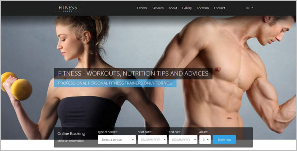 Fitness HTML 5 PSD Template